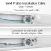 ACT Blauw 45 meter S/FTP CAT6A B2ca PoE++ 100W massieve vorkonfektionierte installatiekabel, RJ45 stekker – bus