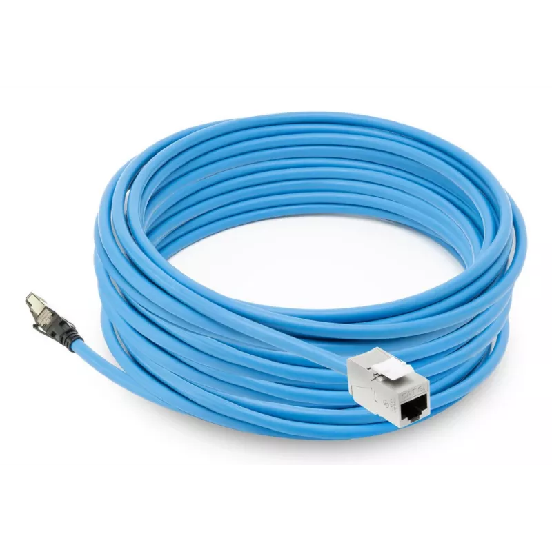 ACT CAT6A S/FTP B2ca PoE++ 100W massieve vorkonfektionierte installatiekabel met RJ45 stekker–bus, 55 m (FB0155)