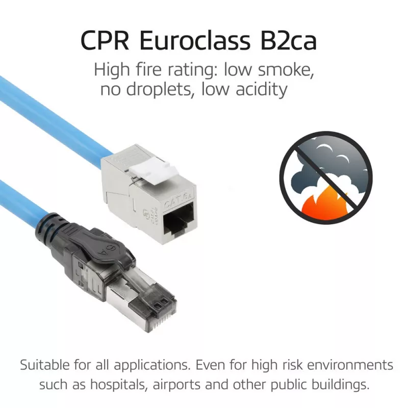 ACT CAT6A S/FTP B2ca PoE++ 100W massieve vorkonfektionierte installatiekabel FB0175