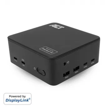 ACT universele USB-C dockingstation 4K, voor 3 HDMI/DisplayPort monitoren, DisplayLink