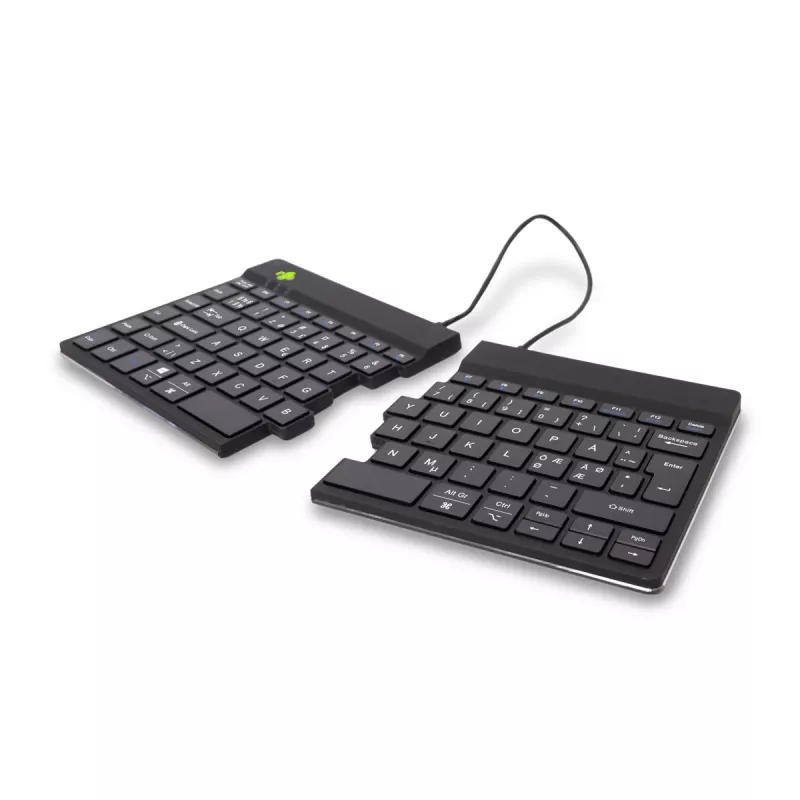 R-Go Tools ergonomisch toetsenbord R-Go Split Break met pauzesoftware, ergonomisch gesplitst toetsenbord, QWERTY (NORDISCH), Bluetooth, zwart
