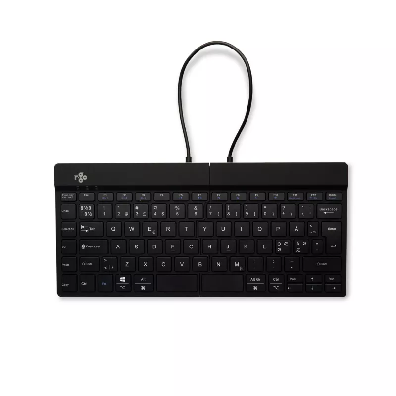 R-Go Tools ergonomisch toetsenbord R-Go Split Break met pauzesoftware, ergonomisch gesplitst toetsenbord, QWERTY (NORDISCH), Bluetooth, zwart
