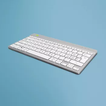 R-Go Tools ergonomisch toetsenbord R-Go Compact Break, compact toetsenbord met pauzesoftware, QWERTZ (CH), Bluetooth, wit