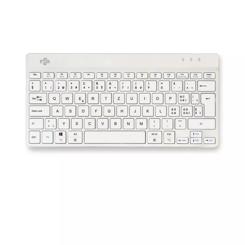 R-Go Tools ergonomisch toetsenbord R-Go Compact Break, compact toetsenbord met pauzesoftware, QWERTZ (CH), Bluetooth, wit