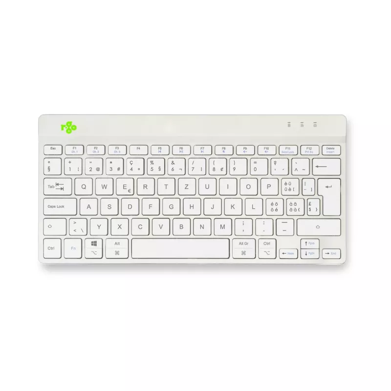 R-Go Tools ergonomisch toetsenbord R-Go Compact Break, compact toetsenbord met pauzesoftware, QWERTZ (CH), Bluetooth, wit