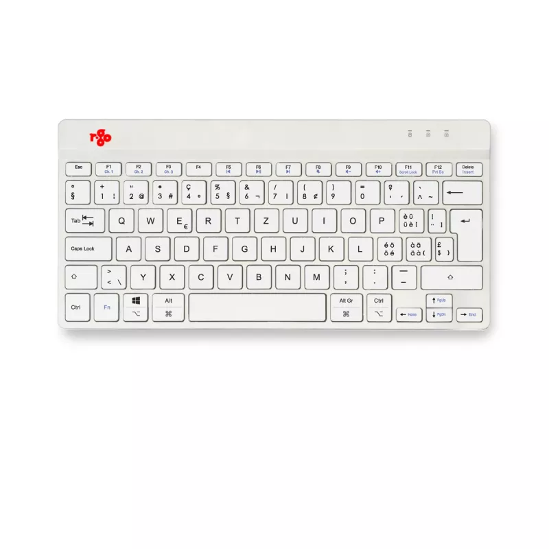 R-Go Tools ergonomisch toetsenbord R-Go Compact Break, compact toetsenbord met pauzesoftware, QWERTZ (CH), Bluetooth, wit