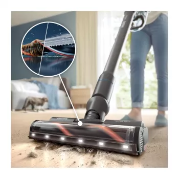 2-in-1 steelstofzuiger Philips XC8155/01 — op batterij werkende droge en natte reiniger zonder zak, 25,2 V, 0,6 l stofreservoir, blauw