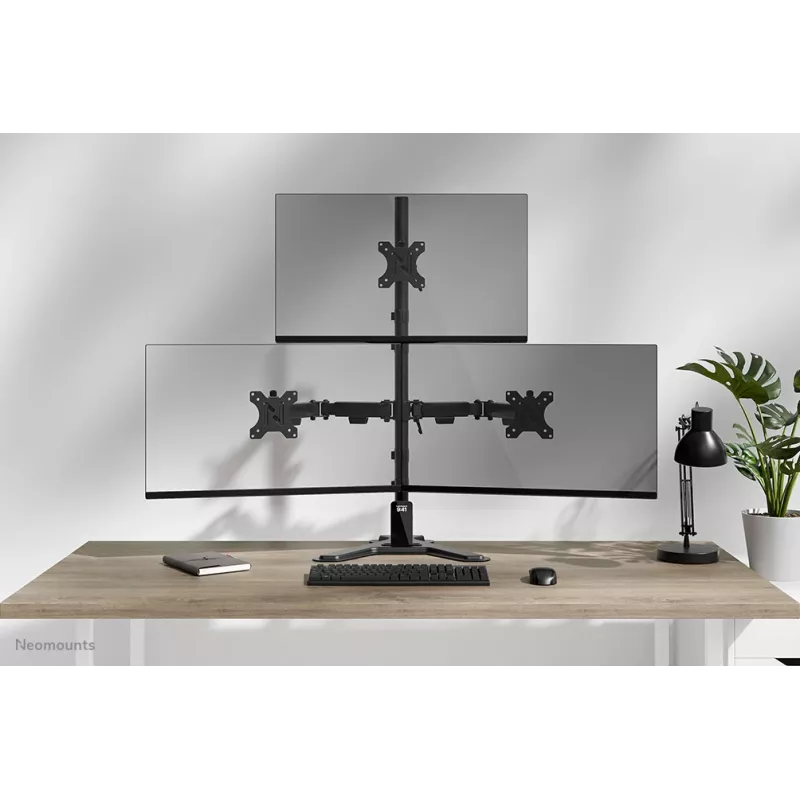 Neomounts DS45-600BL2-1 triple-monitorstandaard 25,4–81,3 cm (10–32 inch)