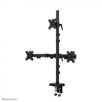 Neomounts DS60-600BL2-1 drievoudige monitorarm 25,4–81,3 cm (10–32 inch), tafelklem/tafeldoorvoer, 9 kg, 25,4 cm (10 inch), 81,3 cm (32 inch), 100 x 100 mm, zwart