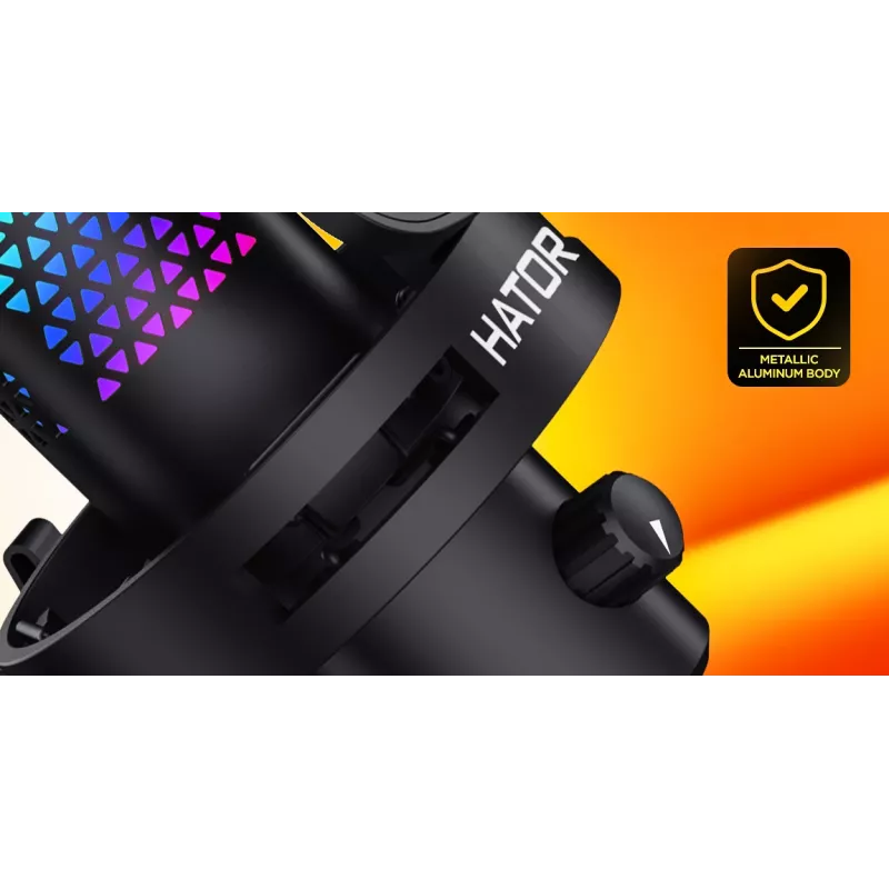 HATOR Dreamcast X, zwart, podcastmicrofoon, -32 dB, 20 - 16000 Hz, 16 bit, 96 kHz, 70 dB