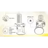 HATOR Dreamcast X, zwart, podcastmicrofoon, -32 dB, 20 - 16000 Hz, 16 bit, 96 kHz, 70 dB