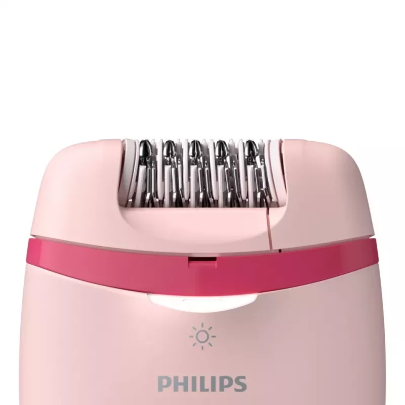 Philips Satinelle Essential BRE285/00 bedrade epilator, wit/roze