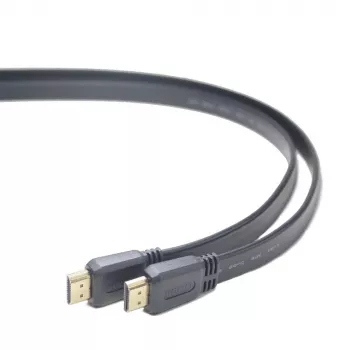 HDMI-HDMI-kabel v2.0 3D tv high speed ethernet 1,8 m plat (vergulde uiteinden)