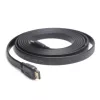 HDMI-HDMI-kabel v2.0 3D tv high speed ethernet 1,8 m plat (vergulde uiteinden)
