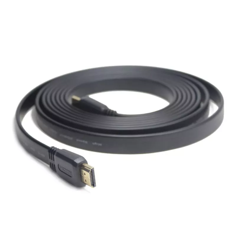HDMI-HDMI-kabel v2.0 3D tv high speed ethernet 1,8 m plat (vergulde uiteinden)