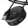 AXAGON HUE-P1AL hub 4-poorts USB 3.2 Gen 1 rond