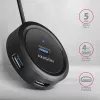 AXAGON HUE-P1AL hub 4-poorts USB 3.2 Gen 1 rond