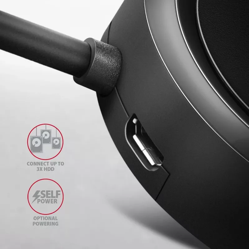 AXAGON HUE-P1AL hub 4-poorts USB 3.2 Gen 1 rond