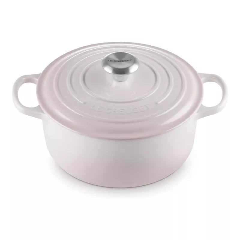 Le Creuset Signature gietijzeren ronde braadpan 24 cm shell pink