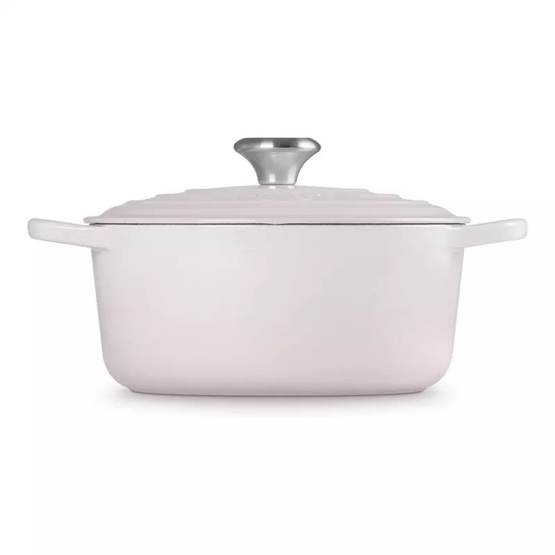 Le Creuset Signature gietijzeren ronde braadpan 24 cm shell pink