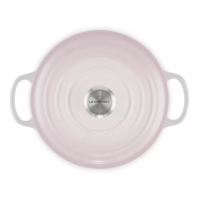 Le Creuset Signature gietijzeren ronde braadpan 24 cm shell pink