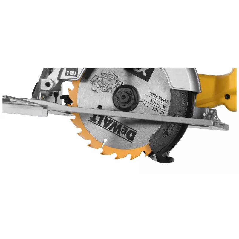 DeWALT DCS391NT cirkelzaag zwart, zilver, geel