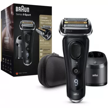 Braun Series 9 9352cc Sport foliescheerapparaat trimmer zwart grijs