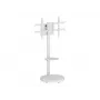 TECHLY vloerstandaard met rolwagenplateau voor LCD/LED/plasma tv 37-86 inch wit