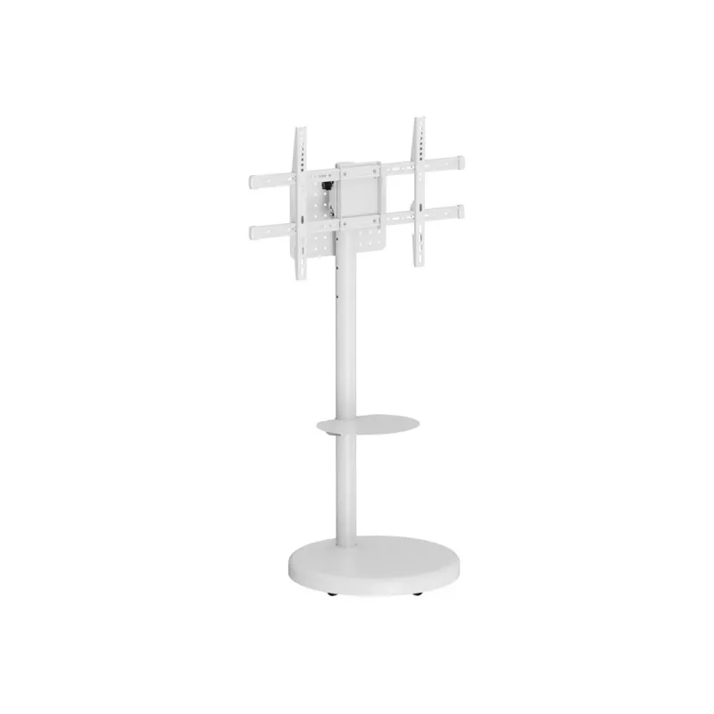 TECHLY vloerstandaard met rolwagenplateau voor LCD/LED/plasma tv 37-86 inch wit