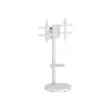 TECHLY vloerstandaard met rolwagenplateau voor LCD/LED/plasma tv 37-86 inch wit