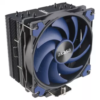 Akasa Alucia H4 Plus - Luchtkoeling - 12 cm - 33,1 dB - 56,3 cfm - zwart - blauw