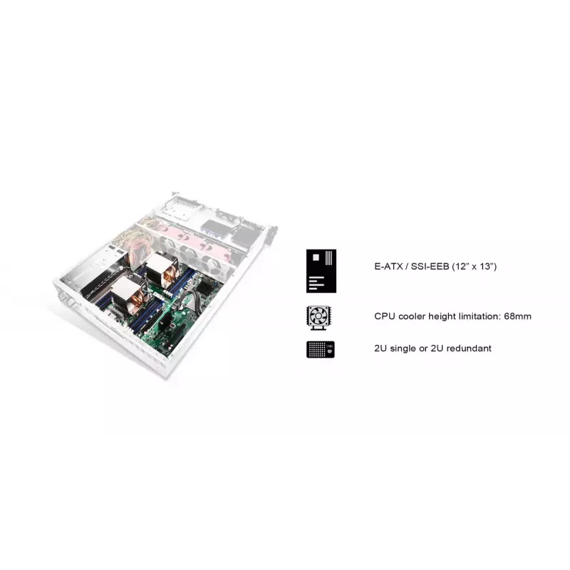 HDD-behuizing Silverstone RM22-308 2,5/3,5 inch 10 drives zwart wit