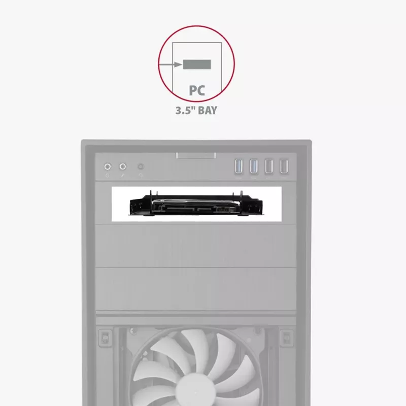 AXAGON RHD-P25 metalen frame 2x 2,5 naar 3,5/PCI