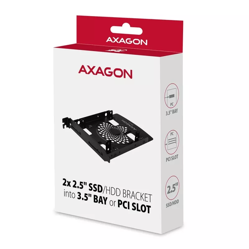 AXAGON RHD-P25 metalen frame 2x 2,5 naar 3,5/PCI