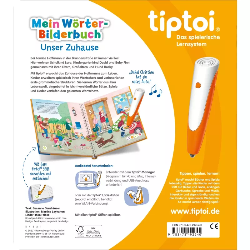 tiptoi Mijn woorden-beeldenboek: Ons huis, leerboek