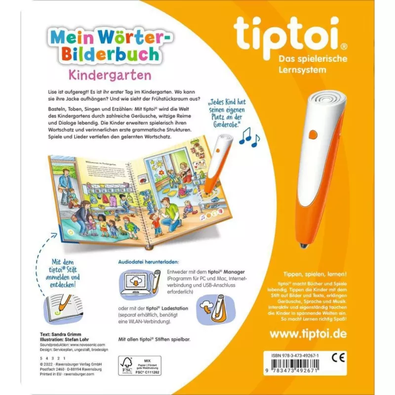 tiptoi Mijn woorden-beeldenboek: Kleuterschool, leerboek
