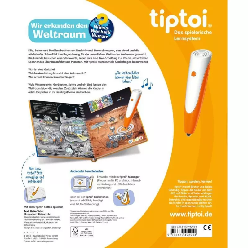 tiptoi Wieso? Weshalb? Warum? Wij ontdekken de ruimte, leerboek