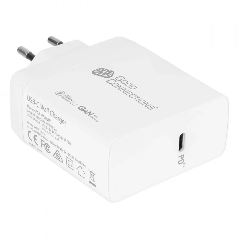Oplader voor mobiele apparaten Alcasa PCA-W005W universeel wit AC snelladen