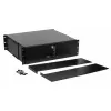 Lade-eenheid Equip afsluitbare lade 19 inch 3U RAL9005 zwart