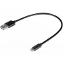SANDBERG Lightning-adapter - USB mannelijk naar Lightning mannelijk - 20 cm - zwart - voor Apple iPad/iPhone/iPod (Lightning)