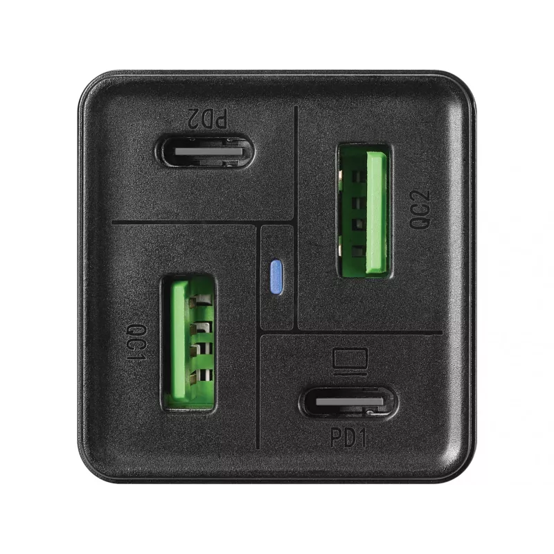 SANDBERG voeding - 65 watt - 3,25 A - PD, QC - 4 uitgangspoorten (2 x USB, 2 x USB-C)