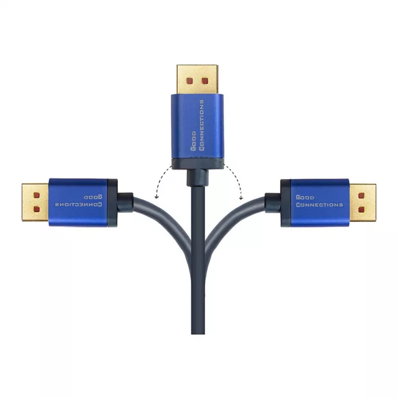 Videokabel-adapter Alcasa 4860-SF030B 3 m DisplayPort HDMI zwart blauw