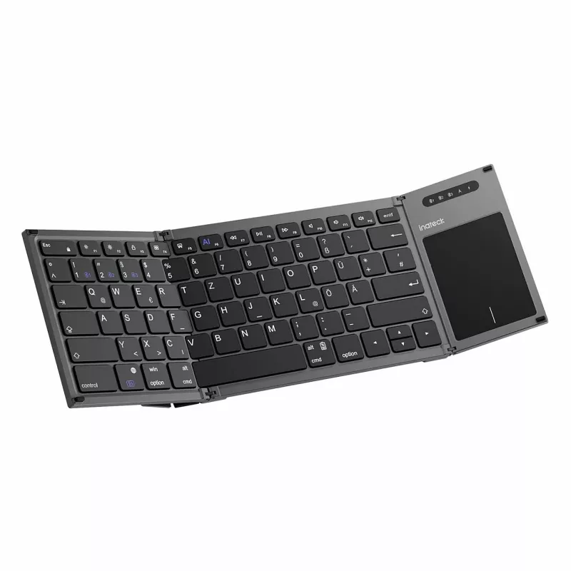 Inateck KB06101_STEEL GRAY toetsenbord Home RF draadloos + Bluetooth QWERTZ Engels zwart