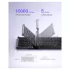 Inateck KB06101_STEEL GRAY toetsenbord Home RF draadloos + Bluetooth QWERTZ Engels zwart