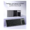 Inateck KB06101_STEEL GRAY toetsenbord Home RF draadloos + Bluetooth QWERTZ Engels zwart
