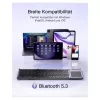 Inateck KB06101_STEEL GRAY toetsenbord Home RF draadloos + Bluetooth QWERTZ Engels zwart