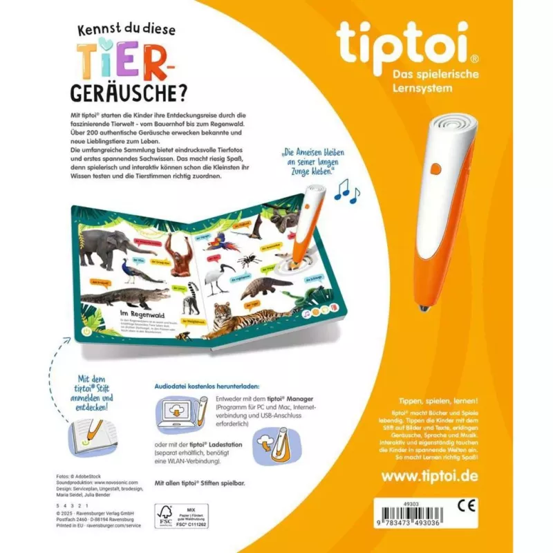 tiptoi Ken jij deze dierengeluiden?, leerboek