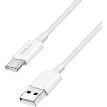 LogiLink USB 2.0 Type-C kabel C/m> A/m nylon 60W wit - kabel - digitaal/data (CU0322)