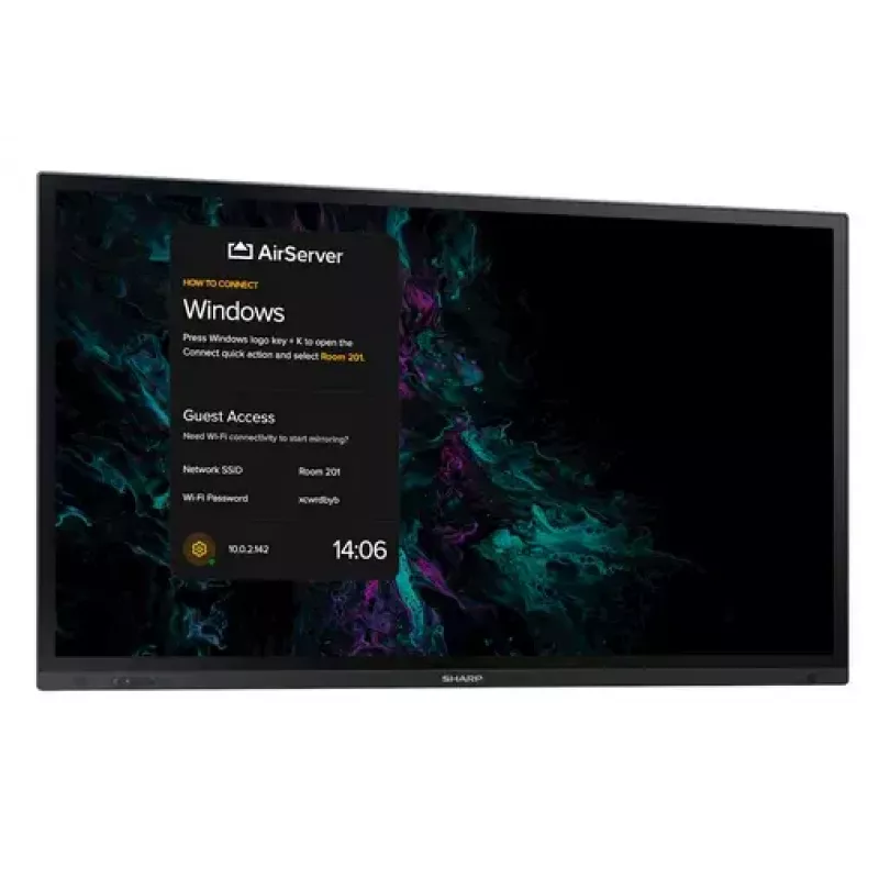 Interactief flatscreen Sharp PN-LA862 86 inch 4K Ultra HD touchscreen zwart
