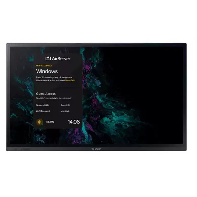 Interactief flatscreen Sharp PN-LA862 86 inch 4K Ultra HD touchscreen zwart